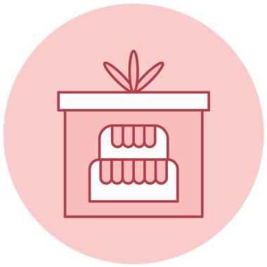 Hediye kutusu. Basit resimleme