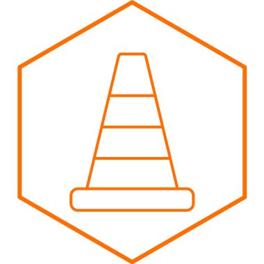 Web ve mobil uygulama için turuncu çizgi simgesi, vektör illüstrasyonu