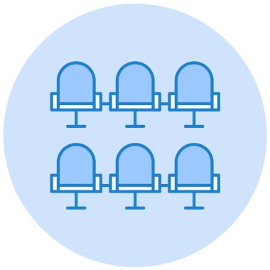 Sandalye ikonu. Basit tasarım