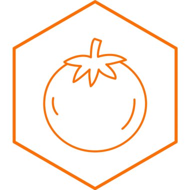 Domates ikonu, vektör illüstrasyonu