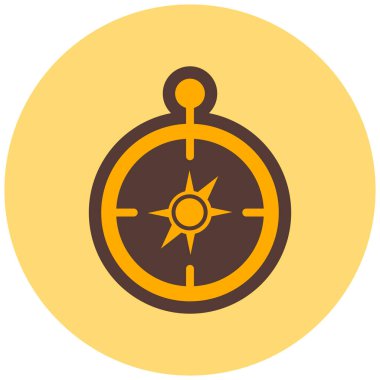 Pusula. Web simgesi basit illüstrasyon