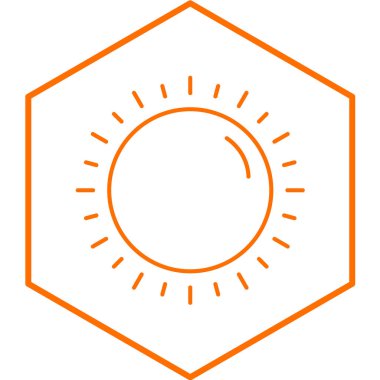 güneş modern ikon vektör illüstrasyonu