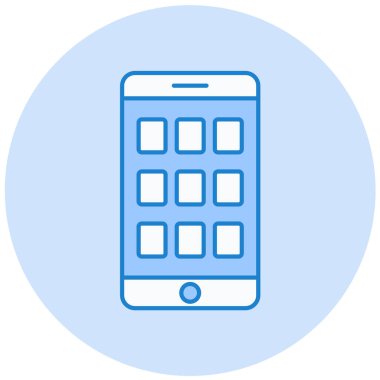 Cep telefonu. Web simgesi basit illüstrasyon