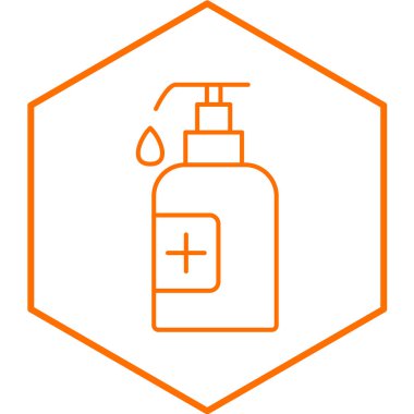 El dezenfektanı basit bir simge, vektör illüstrasyonu