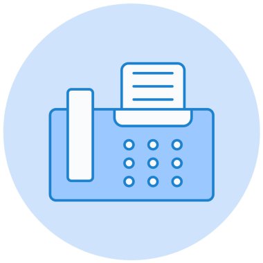 faks. Web simgesi basit illüstrasyon