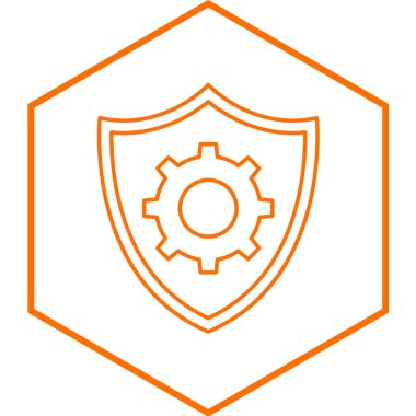 Siber ayar simgesi. vektör illüstrasyonu