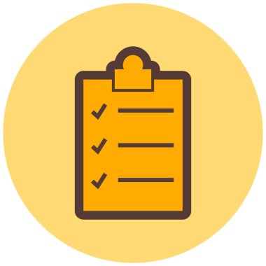 Kontrol listesi. Web simgesi basit illüstrasyon