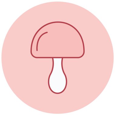 Mantar. Web simgesi basit illüstrasyon