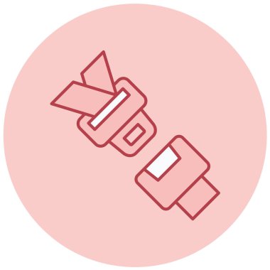 Güvenlik kemeri, ağ simgesi vektörü 