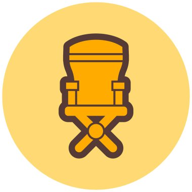 Sandalye. Web simgesi basit illüstrasyon