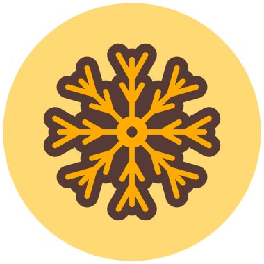 Kar tanesi. Web simgesi basit illüstrasyon