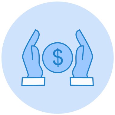 Dolar. Web simgesi basit illüstrasyon