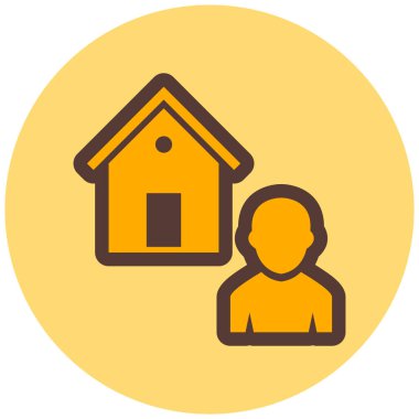 Emlakçı simgesi vektör illüstrasyonu