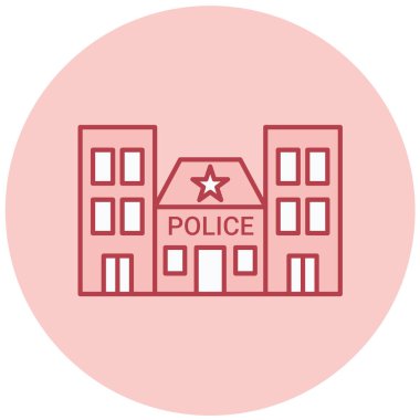 Otelde. Web simgesi basit illüstrasyon