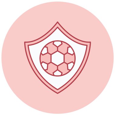 Top kalkanda. Web simgesi basit illüstrasyon