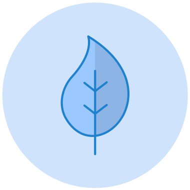 Yaprak. Web simgesi basit illüstrasyon