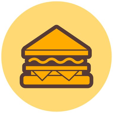 Hamburger. Web simgesi basit illüstrasyon