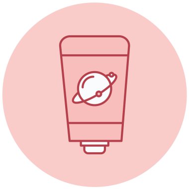 Tüp simgesi, basit tasarım vektör çizimi