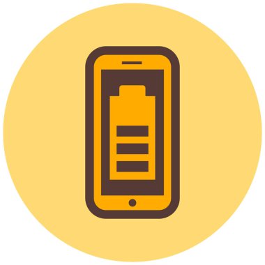 Cep telefonu. Web simgesi basit illüstrasyon