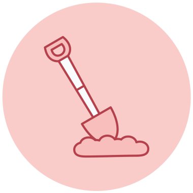 kürek simgesi vektör illüstrasyonu