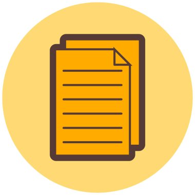 Belge. Web simgesi basit illüstrasyon