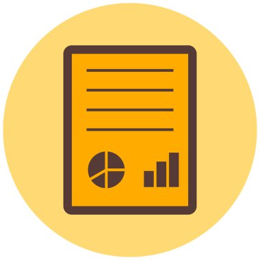 Rapor ver. Web simgesi basit illüstrasyon