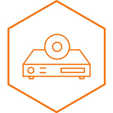 Dvd Oynatıcı modern simgesinin vektör illüstrasyonu