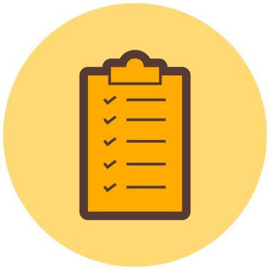 Kontrol listesi. Web simgesi basit illüstrasyon