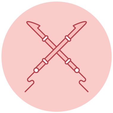 Kılıç simgesinin vektör illüstrasyonu