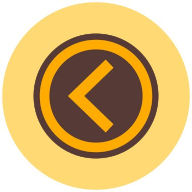 Sol ok simge vektör çizim