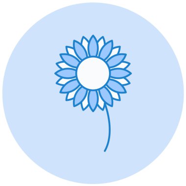 Çiçek. Web simgesi basit illüstrasyon