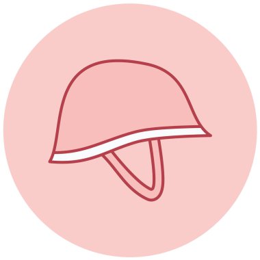 Miğfer. Web simgesi basit illüstrasyon