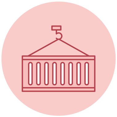 Kargo konteyner kutsal kişilerin resmi, vektör çizim