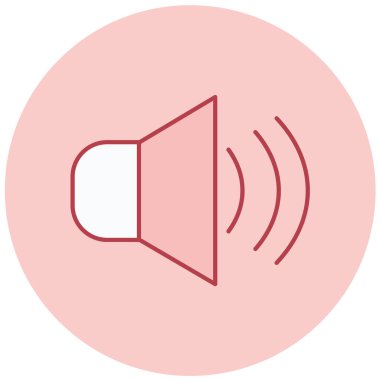 Ses. Web simgesi basit illüstrasyon