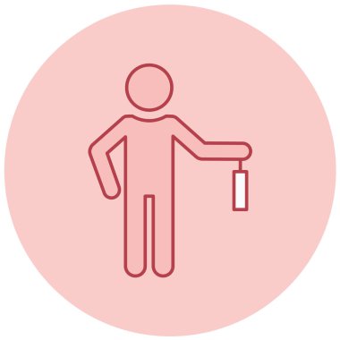 Sırt çantalı bir adam. vektör illüstrasyonu