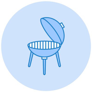 Barbekü ızgarası. Basit resimleme