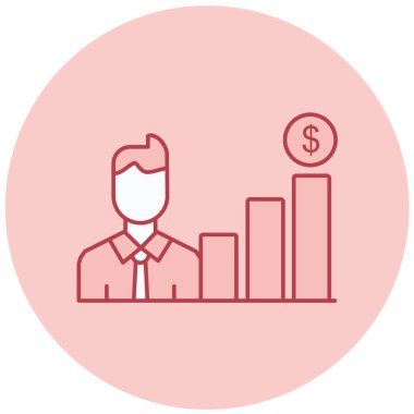 iş yönetimi simgesi, vektör illüstrasyonu