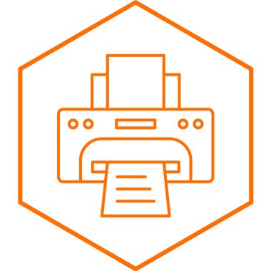 Yazıcı simgesi. vektör illüstrasyonu