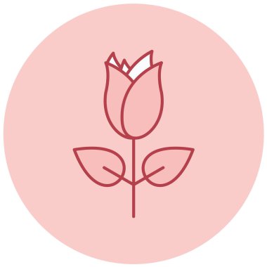 Lale. Web simgesi basit illüstrasyon