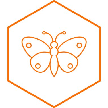 Kelebek simgesi vektör illüstrasyonu