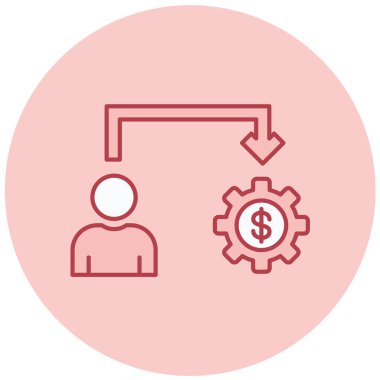 iş ve finans satırı vektör simgesi