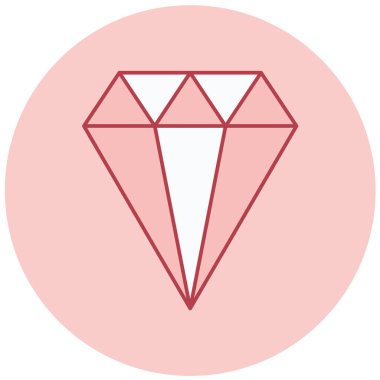 Elmas. Web simgesi basit illüstrasyon