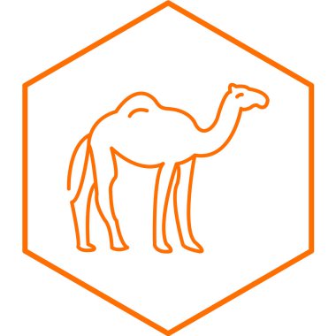 Deve ikonu vektör çizimi