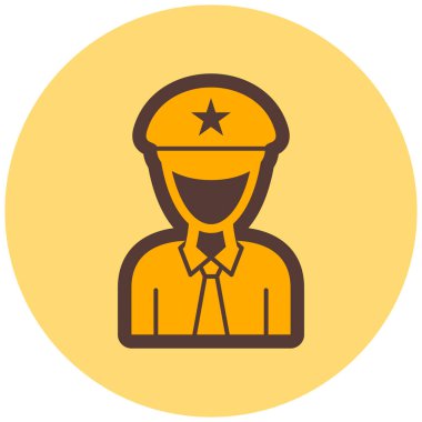 Polis simgesi, vektör illüstrasyonu