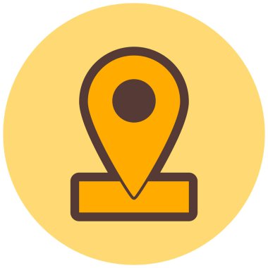 Harita iğnesi. Basit resimleme