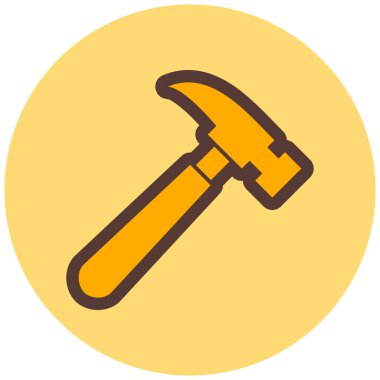 Çekiç simgesinin vektör illüstrasyonu