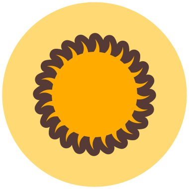 Güneş. Web simgesi basit illüstrasyon