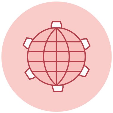 Küre. Web simgesi basit tasarım