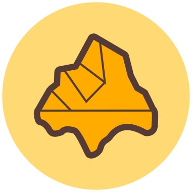 Bir volkan simgesinin vektör çizimi