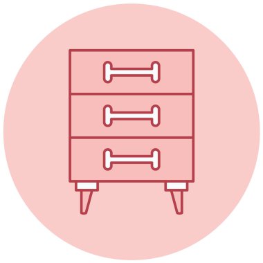 Şifonyer. Web simgesi basit illüstrasyon